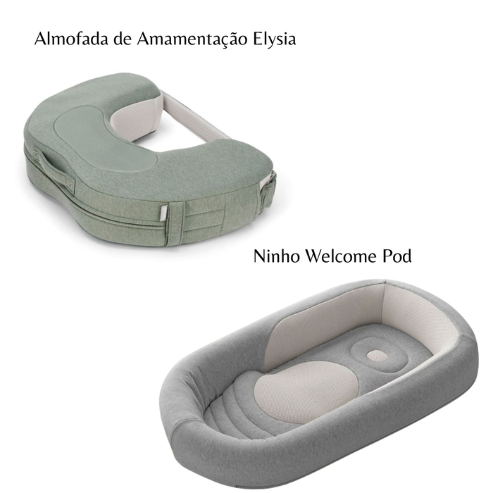 Conjunto Inglesina com Almofada de Amamentação Elysia e Ninho Welcome Pod - Inglesina - PACKINHOME001-003