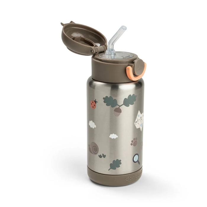 Garrafa Térmica Done by Deer com Palha Tiny Trails 340ml - Done By Deer - 5712643066248