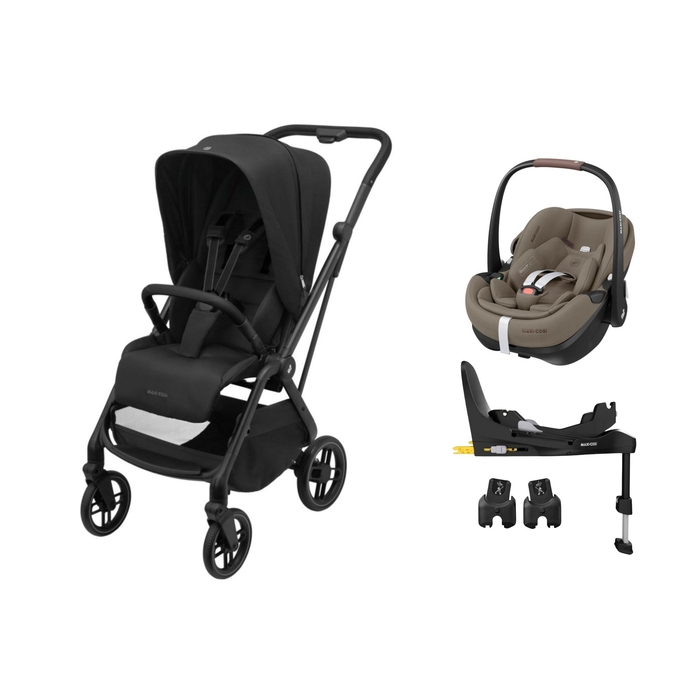 Carrinho de Bebé Maxi-Cosi Leona 2, Pebble 360 Pro 2, Adaptadores e Base Familyfix 360 Pro - Maxi-Cosi - PACKLEONA004-008