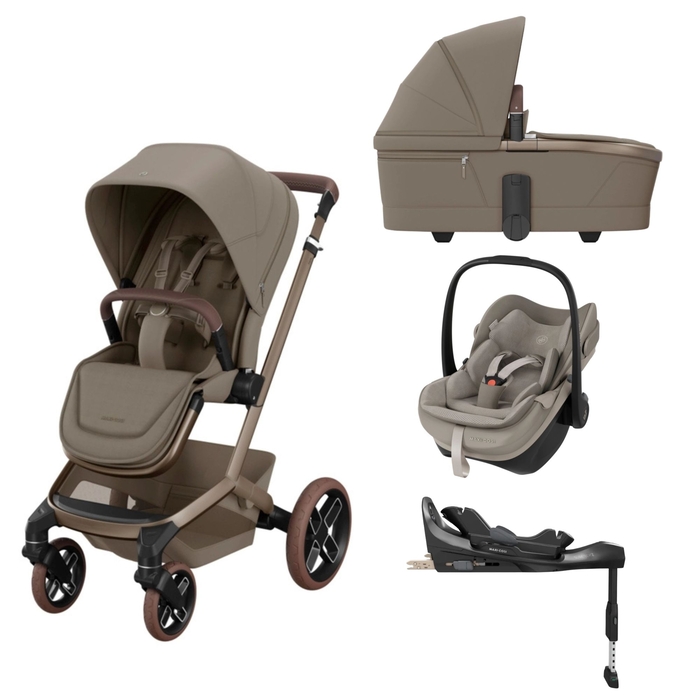 Carrinho de Bebé Maxi-Cosi Fame, Alcofa, Pebble Slide Pro  e Base FamilyFix Slide Pro - Maxi-Cosi - PACKFAME003-011
