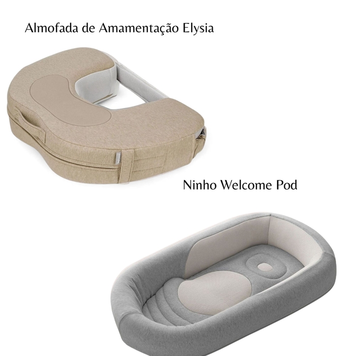 Conjunto Inglesina com Almofada de Amamentação Elysia e Ninho Welcome Pod - Inglesina - PACKINHOME001-027
