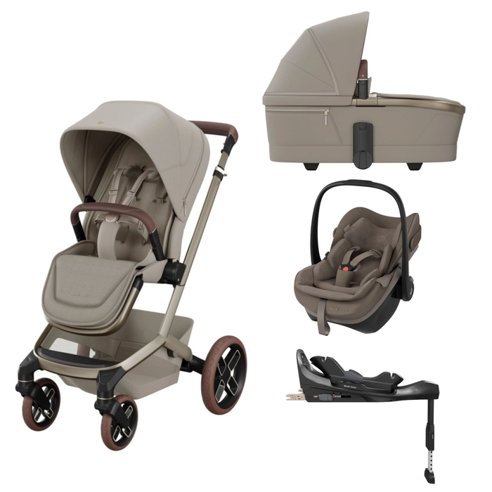 Carrinho de Bebé Maxi-Cosi Fame, Alcofa, Pebble Slide Pro  e Base FamilyFix Slide Pro - Maxi-Cosi - PACKFAME003-004