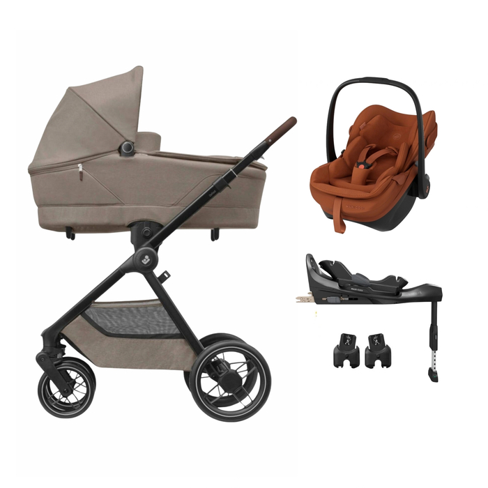 Carrinho de Bebé Maxi-Cosi Oxford Plus, Pebble Slide Pro, Adaptadores e Base FamilyFix Slide Pro - Maxi-Cosi - PACKOXFORD004-002