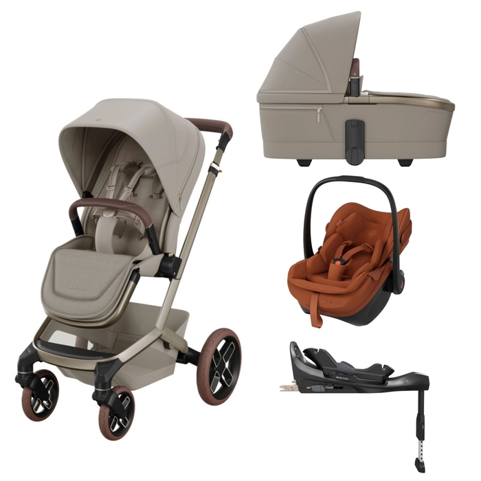 Carrinho de Bebé Maxi-Cosi Fame, Alcofa, Pebble Slide Pro  e Base FamilyFix Slide Pro - Maxi-Cosi - PACKFAME003-002