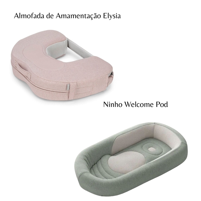 Conjunto Inglesina com Almofada de Amamentação Elysia e Ninho Welcome Pod - Inglesina - PACKINHOME001-006
