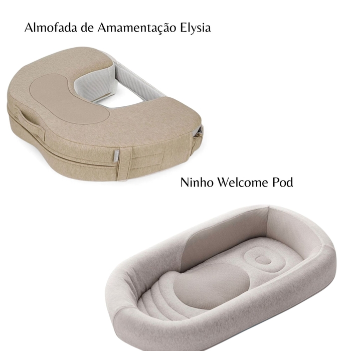Conjunto Inglesina com Almofada de Amamentação Elysia e Ninho Welcome Pod - Inglesina - PACKINHOME001-029