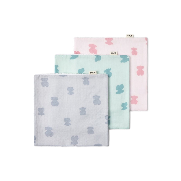 Conjunto de 3 Musselinas Tous 30x30cm - Tous - 8434134494336