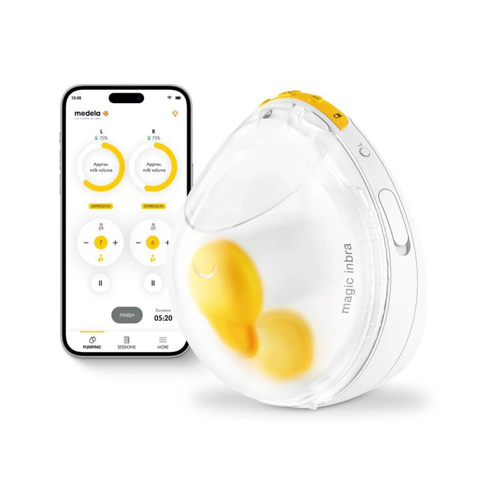 Bomba Tira-Leite Elétrica sem Cabos Magic In Bra Simples - Medela - 7612367087612