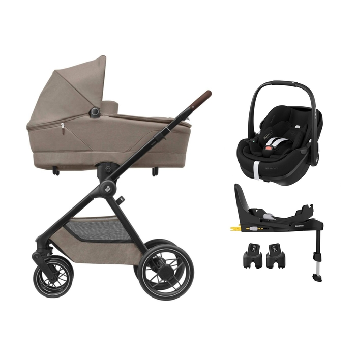 Carrinho de Bebé Maxi-Cosi Oxford Plus, Pebble 360 Pro 2, Adaptadores e Base Familyfix 360 Pro - Maxi-Cosi - PACKOXFORD003-002