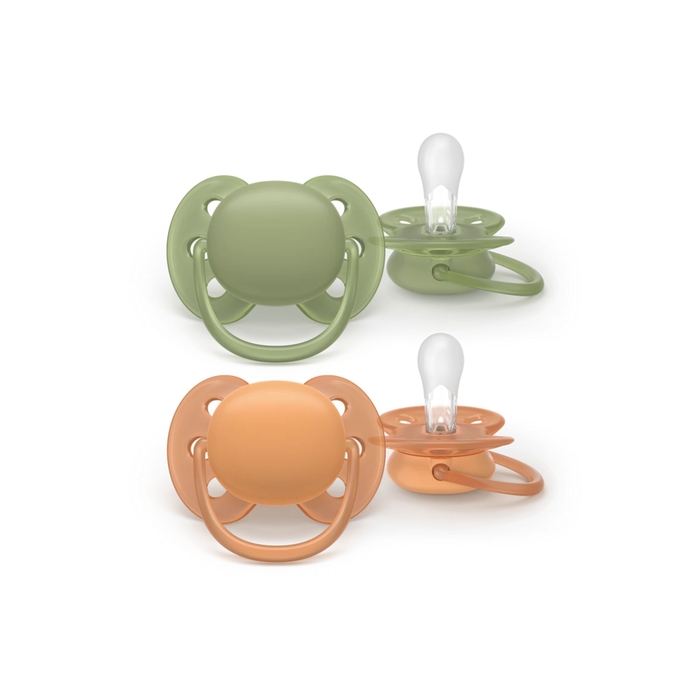 2 Chupetas Philips Avent Ultra Soft Lisa 18m+ - Philips Avent - 8720689042475