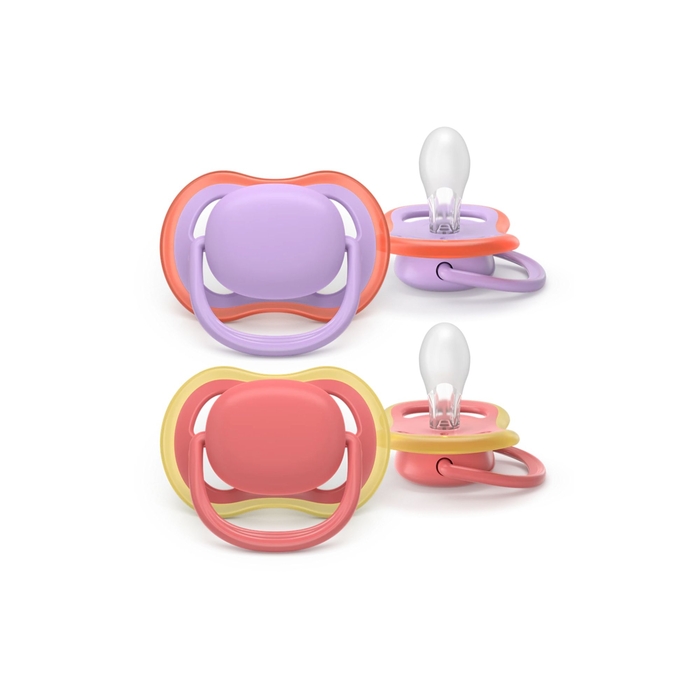 2 Chupetas Philips Avent Ultra Air Lisa Menina 18m+ - Philips Avent - 8720689043083