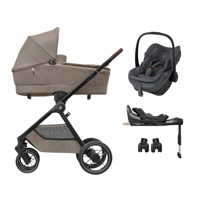 Carrinho de Bebé Maxi-Cosi Oxford Plus, Pebble Slide Pro, Adaptadores e Base FamilyFix Slide Pro - Maxi-Cosi - PACKOXFORD004-003