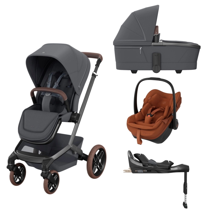 Carrinho de Bebé Maxi-Cosi Fame, Alcofa, Pebble Slide Pro  e Base FamilyFix Slide Pro - Maxi-Cosi - PACKFAME003-022