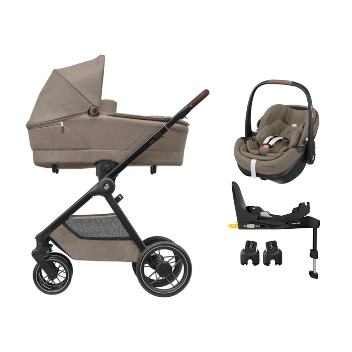 Carrinho de Bebé Maxi-Cosi Oxford Plus, Pebble 360 Pro 2, Adaptadores e Base Familyfix 360 Pro - Maxi-Cosi - PACKOXFORD003-001