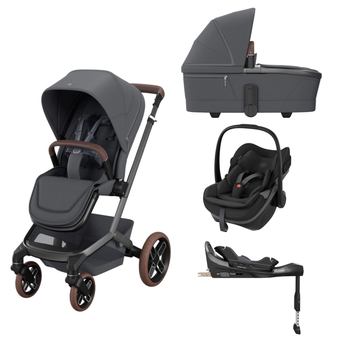 Carrinho de Bebé Maxi-Cosi Fame, Alcofa, Pebble Slide Pro  e Base FamilyFix Slide Pro - Maxi-Cosi - PACKFAME003-025