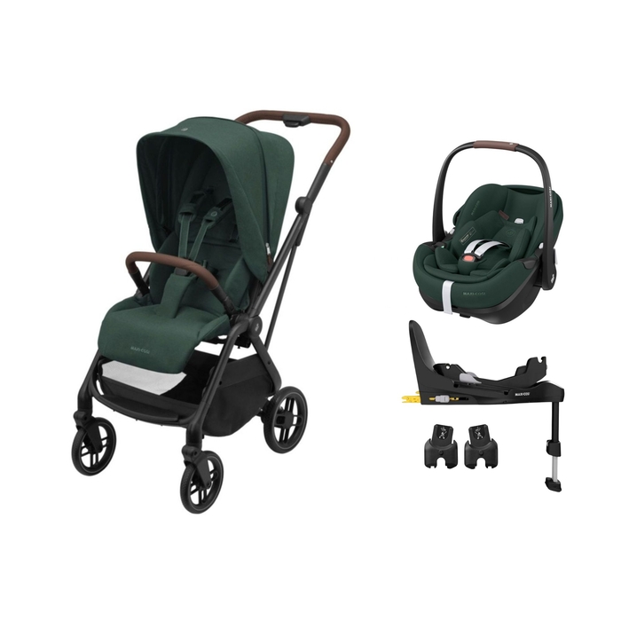Carrinho de Bebé Maxi-Cosi Leona 2, Pebble 360 Pro 2, Adaptadores e Base Familyfix 360 Pro - Maxi-Cosi - PACKLEONA004-016
