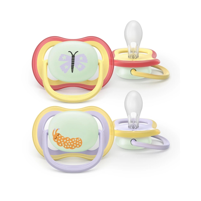 2 Chupetas Philips Avent Ultra Air NT Menina 0-6m - Philips Avent - 8720689041416