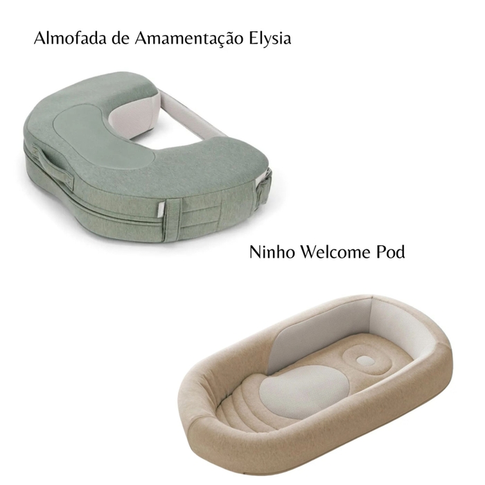 Conjunto Inglesina com Almofada de Amamentação Elysia e Ninho Welcome Pod - Inglesina - PACKINHOME001-021