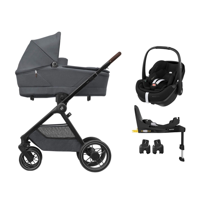Carrinho de Bebé Maxi-Cosi Oxford Plus, Pebble 360 Pro 2, Adaptadores e Base Familyfix 360 Pro - Maxi-Cosi - PACKOXFORD003-009