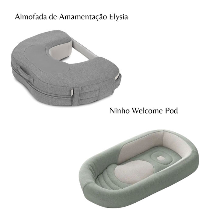 Conjunto Inglesina com Almofada de Amamentação Elysia e Ninho Welcome Pod - Inglesina - PACKINHOME001-011