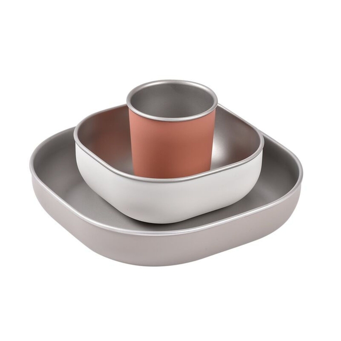 Conjunto de Refeição Béaba em Inox Terracotta - Béaba - 913584