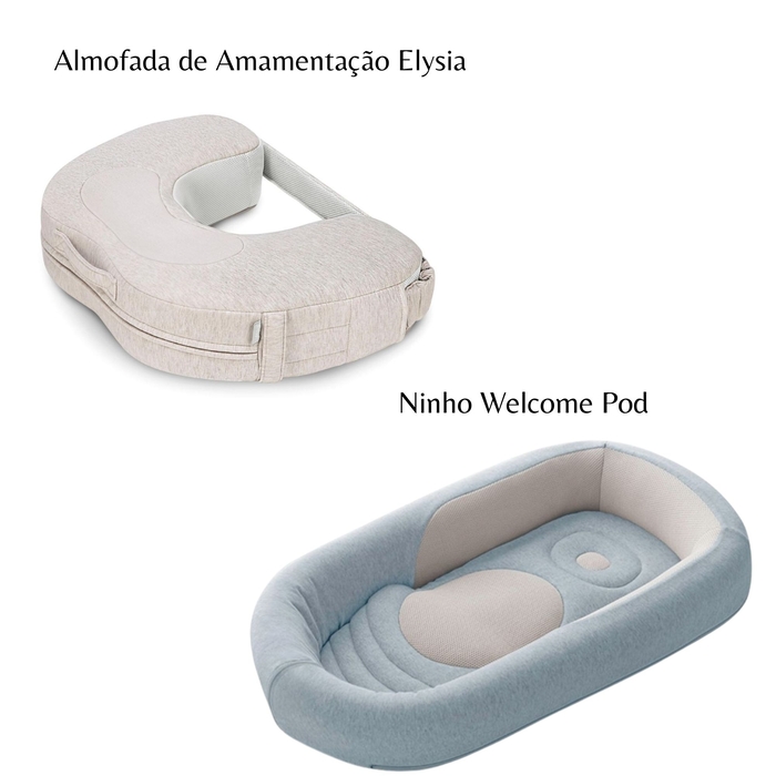Conjunto Inglesina com Almofada de Amamentação Elysia e Ninho Welcome Pod - Inglesina - PACKINHOME001-019