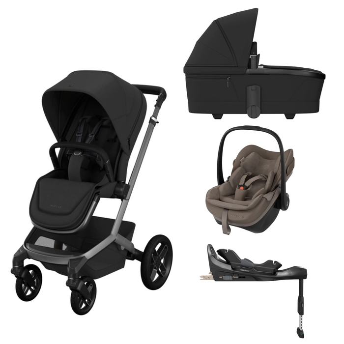 Carrinho de Bebé Maxi-Cosi Fame, Alcofa, Pebble Slide Pro  e Base FamilyFix Slide Pro - Maxi-Cosi - PACKFAME003-019