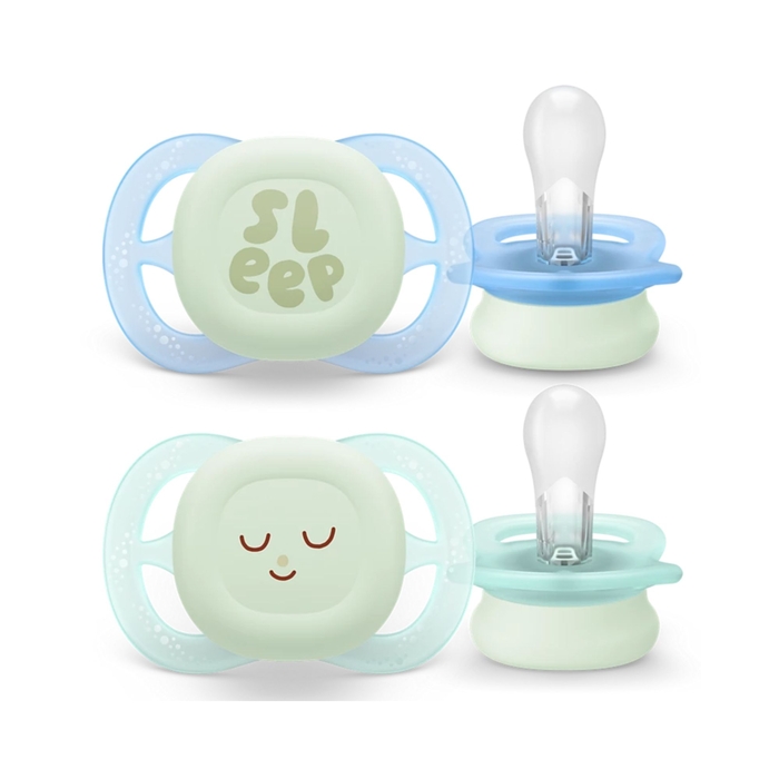 2 Chupetas Philips Avent Ultra Smart NT Menino 0-2m - Philips Avent - 8720689042000