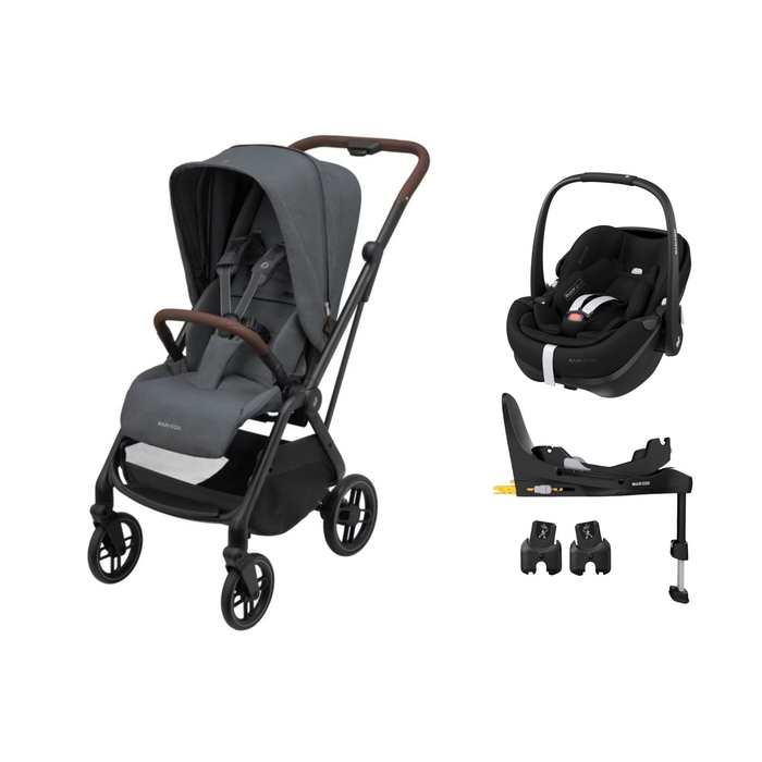 Carrinho de Bebé Maxi-Cosi Leona 2, Pebble 360 Pro 2, Adaptadores e Base Familyfix 360 Pro - Maxi-Cosi - PACKLEONA004-009