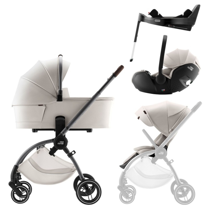 Carrinho de Bebé Britax Römer Rio com Alcofa, Baby-Safe Pro LUX e Base Vario 5Z - Britax Römer - PACKRIO007-002