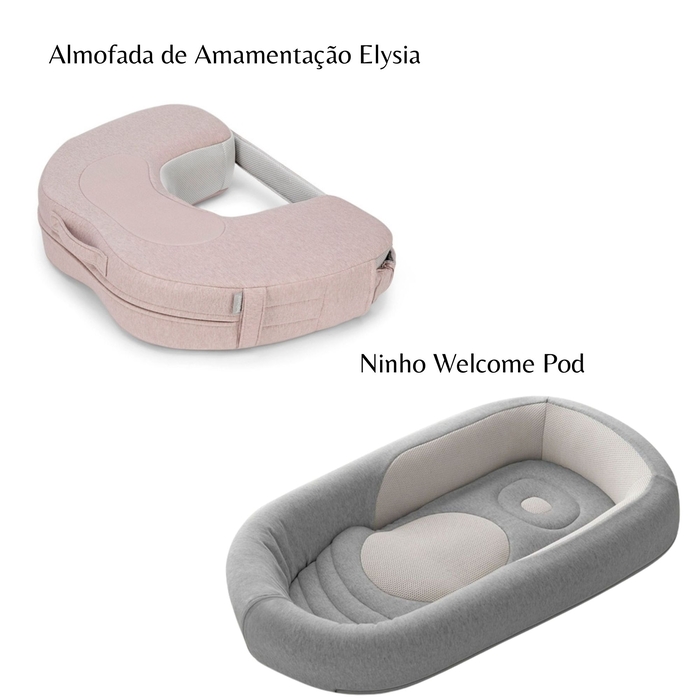 Conjunto Inglesina com Almofada de Amamentação Elysia e Ninho Welcome Pod - Inglesina - PACKINHOME001-008