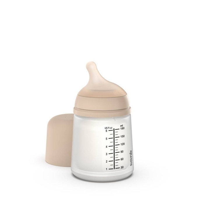 Biberão Suavinex com Tetina Silicone Anticólica Fluxo Adaptável 180 ml - Suavinex - 8426420084581