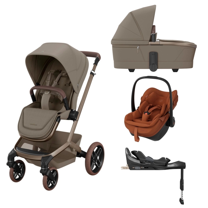 Carrinho de Bebé Maxi-Cosi Fame, Alcofa, Pebble Slide Pro  e Base FamilyFix Slide Pro - Maxi-Cosi - PACKFAME003-012