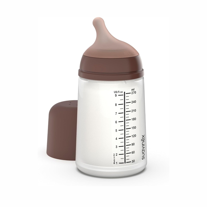 Biberão Suavinex com Tetina Silicone Anticólica Fluxo Médio 270 ml - Suavinex - 8426420084635