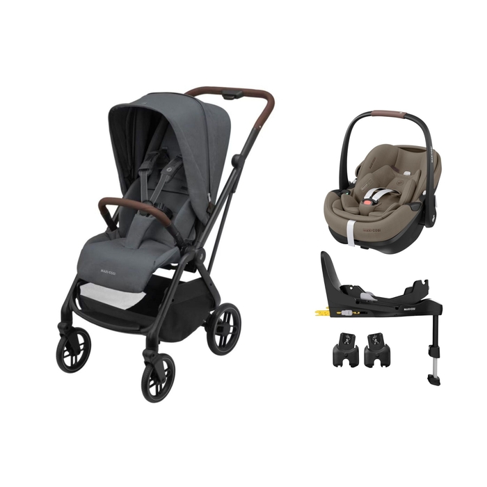 Carrinho de Bebé Maxi-Cosi Leona 2, Pebble 360 Pro 2, Adaptadores e Base Familyfix 360 Pro - Maxi-Cosi - PACKLEONA004-012