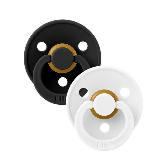 2 Chupetas Bibs Colour Black | White - Bibs - 5713795110162