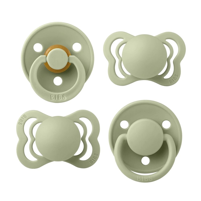 Conjunto 4 Chupetas Bibs Try-It Baby Sage 0+ - Bibs - 5713795222896