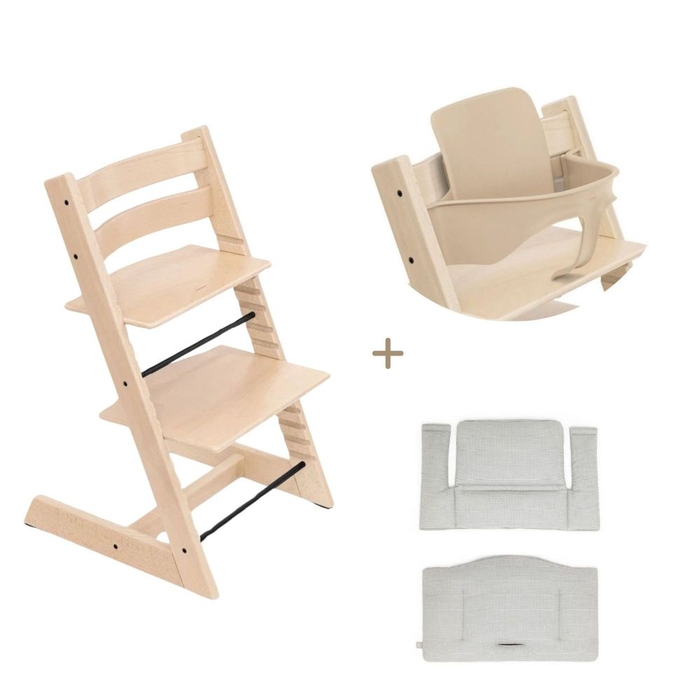 Conjunto Cadeira Tripp Trapp Stokke com Assento Infantil e Almofada - Stokke - 7040356849000