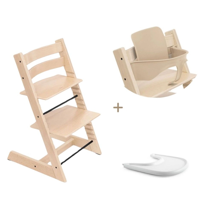 Conjunto Cadeira Tripp Trapp Stokke com Assento Infantil e Tabuleiro - Stokke - 7040356853007