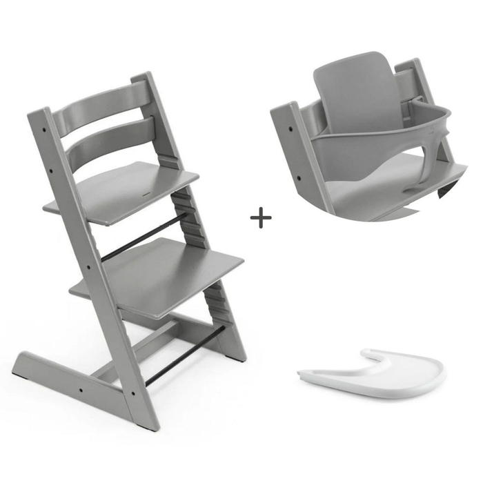 Conjunto Cadeira Tripp Trapp Stokke com Assento Infantil e Tabuleiro - Stokke - 7040356856008