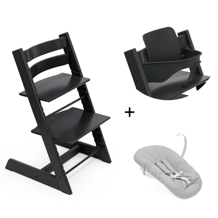 Conjunto Cadeira Tripp Trapp Stokke com Assento Infantil e Set Recém-Nascido - Stokke - 7040356858002