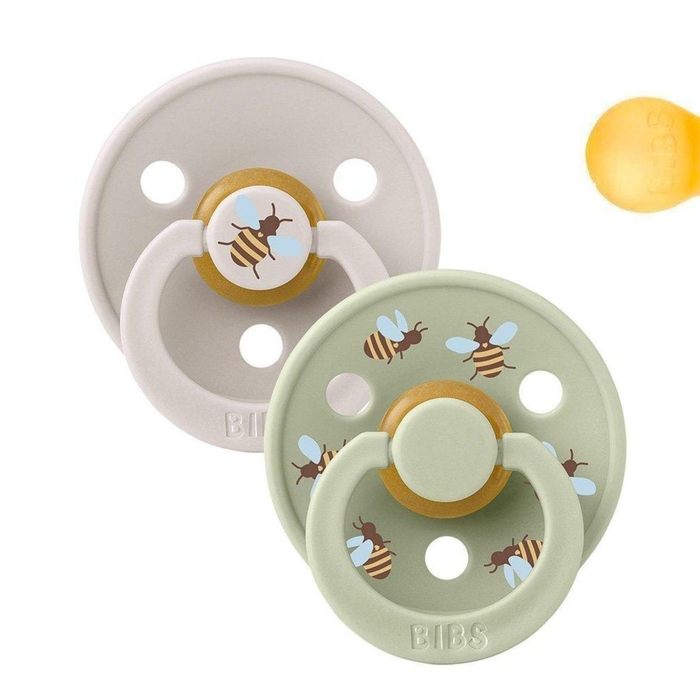 2 chupetas Bibs Colour Bumblebee Mushroom Mix 0-6m - Bibs - 5713795270576