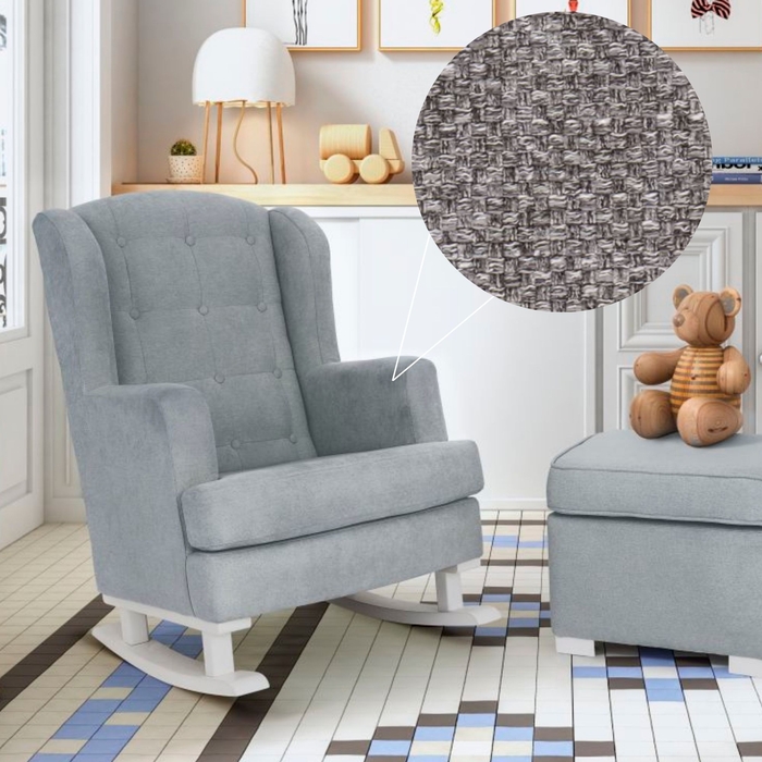 Sofá de Baloiço Privé DC com Botões e Pés Baloiço White - Dream Concept - AS-23-PRIVE-BT-WH