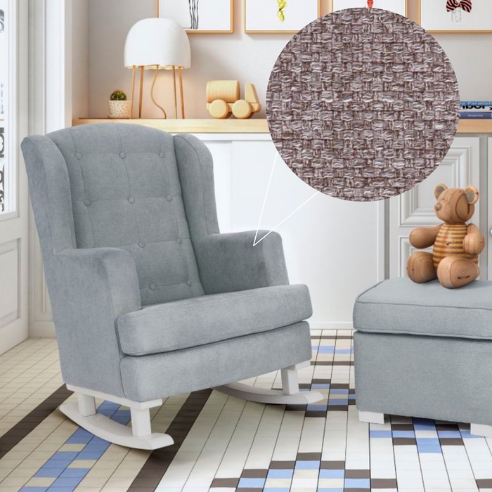 Sofá de Baloiço Privé DC com Botões e Pés Baloiço White - Dream Concept - AS-25-PRIVE-BT-WH