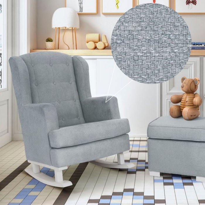 Sofá de Baloiço Privé DC com Botões e Pés Baloiço White - Dream Concept - AS-26-PRIVE-BT-WH