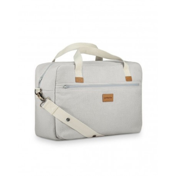 Bolsa de Maternidade Petit Praia Trip Waffle Pearl - Petit Praia - 8438082983591