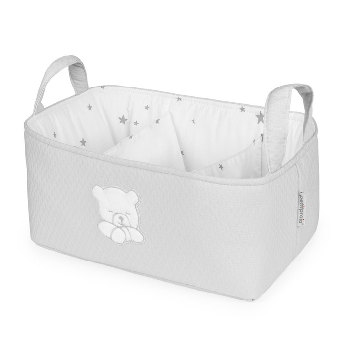 Cesto de Cosméticos Petit Praia Teddy Gris - Petit Praia - 8438082913109