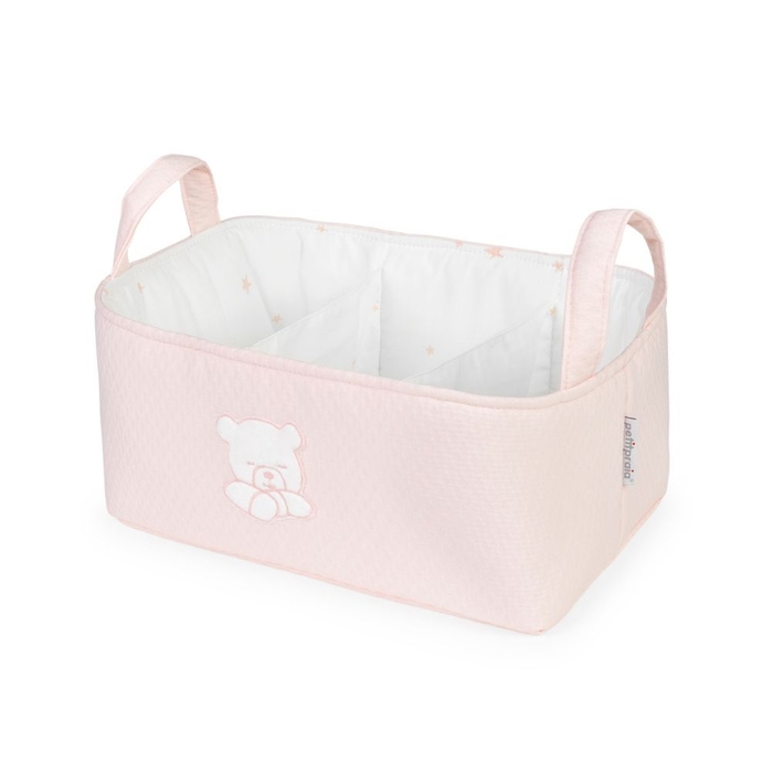 Cesto de Cosméticos Petit Praia Teddy Rosa - Petit Praia - 8438082912799