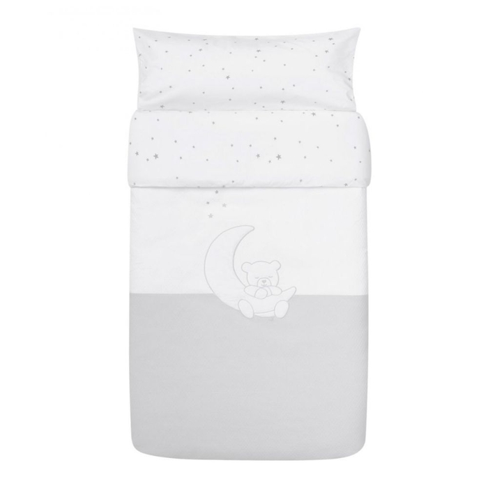 Capa de Edredão Petit Praia Teddy Gris - Petit Praia - 8438082913208