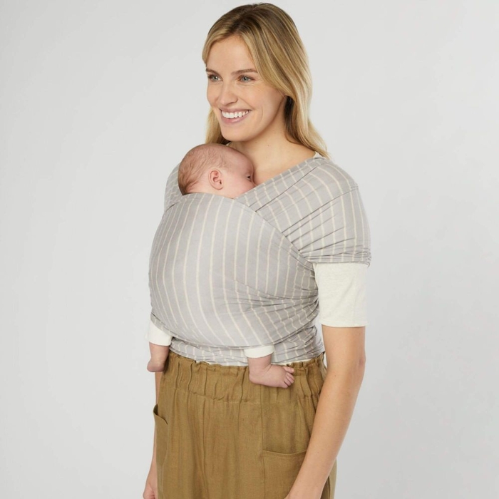 Wrap Ergobaby Aura Sustentável Grey Stripes - Ergobaby - 1220000208452